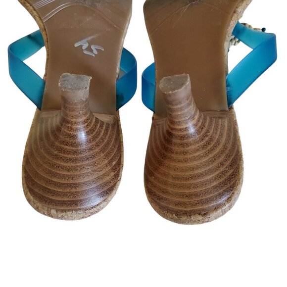 COCONUTS by MATISSE Colorful Beaded Flower Thong Sandals with Kittie Heel - Picture 5 of 11